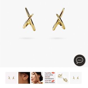 Ana Luisa NEW Sloane Gold Stud Earrings
